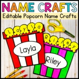Popcorn Editable Name Craft