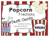 Popcorn Fractions Task Cards (Simplifying, Equivalent, & C