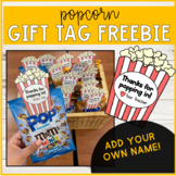 Popcorn Gift Tag Freebie