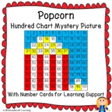 Popcorn Hundred Chart Mystery Pictures with Number Cards