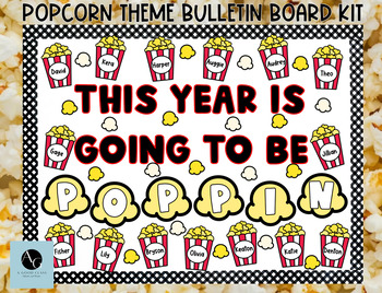 Preview of Popcorn/ Movie Theme Back to School Bulletin Board and Door Kit