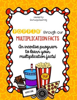 Preview of Popcorn Multiplication Unit: Incentive for Learning Multiplication Facts 0-12