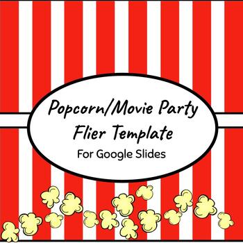 Preview of Popcorn Party Google Slides Template