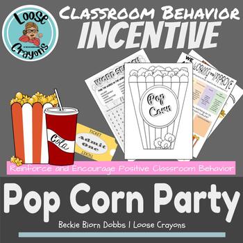 Preview of Popcorn Party Positive Behavior Class Incentive