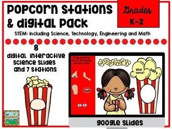 Preview of Popcorn Science and STEM Pack with Digital Slides