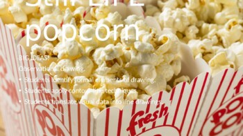 Preview of Popcorn Shading Positive & Negative Space Lesson