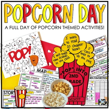 Preview of Popcorn Theme Day End of the Year Activities | Countdown to Summer