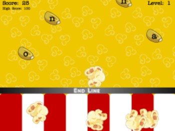 Preview of Popcorn Typer - Keyboarding Game (Playable at RoomRecess.com)