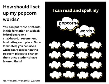 Preview of Popcorn Words