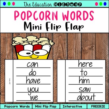 Preview of Popcorn Words Mini Flip Flap