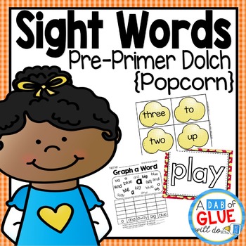 Preview of Sight Words Activities, Centers, and Word Wall: Dolce Pre-Primer {Popcorn}