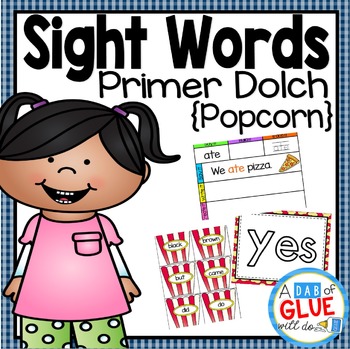 Preview of Sight Words Activities, Centers, and Word Wall: Dolce Primer {Popcorn}