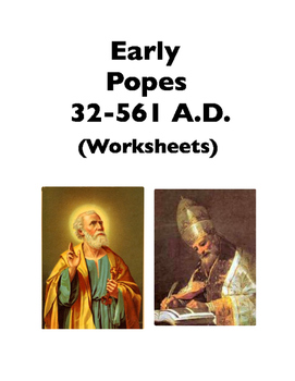 Preview of Popes: Early Popes (Worksheets)