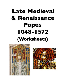 Preview of Popes: Late Medieval and Renaissance Popes (Worksheets)