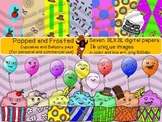 Popped and Frosted - cupcakes and balloons pack