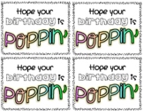 Poppin' Birthday cards