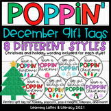 Poppin Christmas Tags Pop it Popcorn Lollipop Holiday Stud