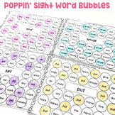 Poppin' Sight Words Bubbles - 1st Grade Literacy Centers - March Activities