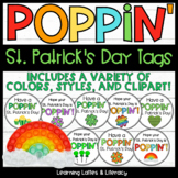Poppin St. Patrick's Day Treat Tag Pop Fidget Popcorn Loll