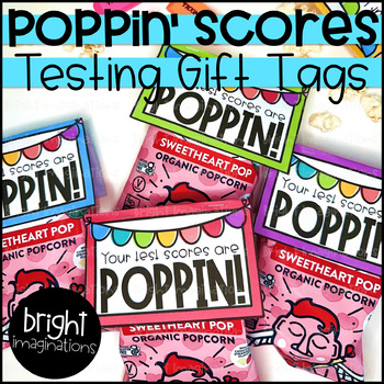 Preview of Popcorn Gift Tags | State Testing | Editable