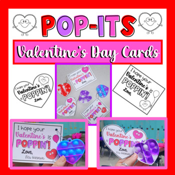 Preview of Poppin' Valentine's Cards, Valentine's Tags for Pop Its, V-Day Student Gift