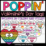 Poppin Valentine's Day Tags Pop Fidget Popcorn Lollipop St