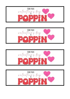 Preview of Poppin Valentine's Tag Pop It Bracelet Holiday Student Teacher Gift Tag