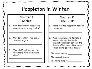 Poppleton In Winter 49 Pgs Of Common Core Activities New