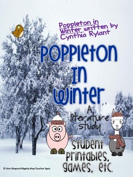 Preview of Poppleton in Winter Literature Study{Student printables and games}