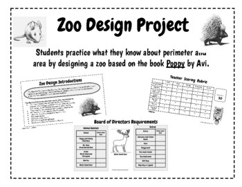 Preview of Poppy Area and Perimeter Zoo Project