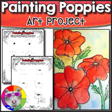 Poppy Art Lesson, Remembrance Day, Veterans Day, Memorial Day Art Project