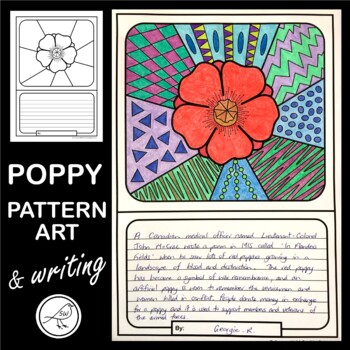 Preview of Poppy Art and Writing for Anzac Day