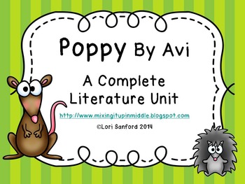 Preview of Poppy By Avi,  A Complete Literature Unit