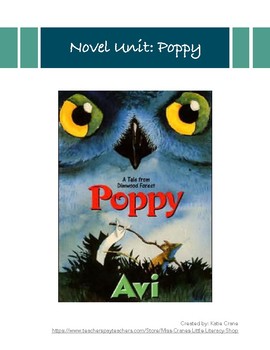 Preview of Poppy Novel Unit / Guided Reading Packet / Study Guide