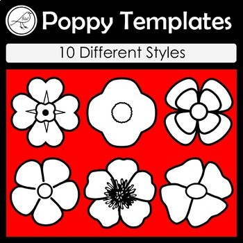 Anzac Day Poppy Templates By Suzanne Welch Teaching Resources Tpt