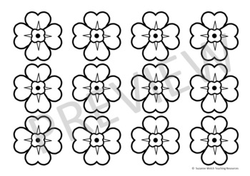 Anzac Day Poppy Templates By Suzanne Welch Teaching Resources Tpt