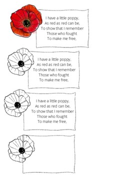 Poppy Veterans Day Poem Craft hall art by Elementary Art Fun | TpT