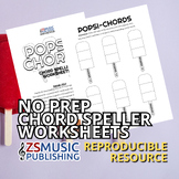 Popsi-Chords: 12 No-Prep Chord Spelling Worksheets
