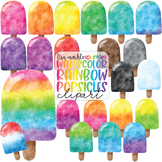 Popsicle Clipart Watercolor Rainbow