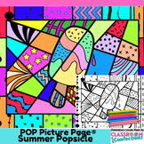Popsicle Coloring Page Summer Pop Art Coloring Printable A