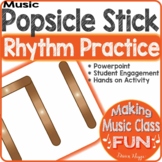 Popsicle Craft Stick Rhythm Slideshow and Smart Board Acti