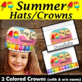 Popsicle Hat /Crown Editable Name | Summer Craft activity, Last day of school #4