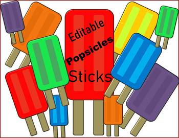 Preview of Popsicle Labels for your Classroom and Home