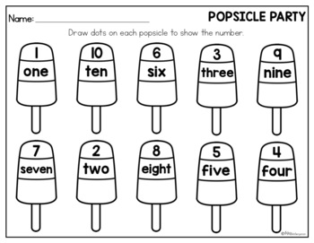 Popsicle Party- A counting game! by Miss Kindergarten Love | TpT