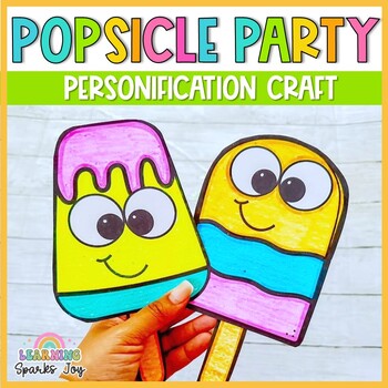 Preview of Popsicle Personification Craft Activity | End of Year Theme Day | Bulletin Board