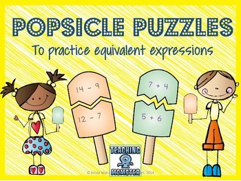 Preview of Popsicle Puzzles--Addition and Subtraction Equivalent Expressions