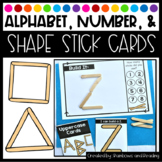 Popsicle Stick Alphabet, Number, and Shape Cards