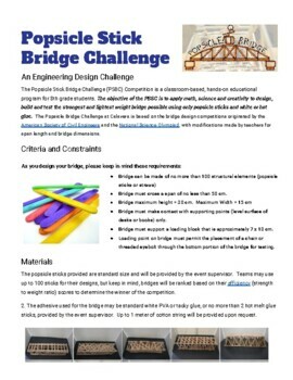 Preview of Popsicle Stick Bridge STEM Challenge: Exploring Forces in Physics!
