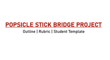 Preview of Popsicle Stick Bridge Project (Editable Word Document)