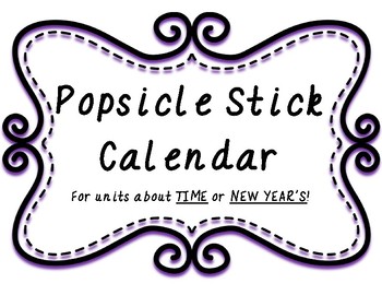 Preview of Popsicle Stick Calendar